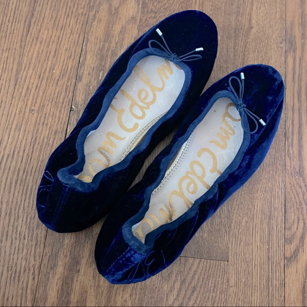 Sam Edelman Blue velvet flats